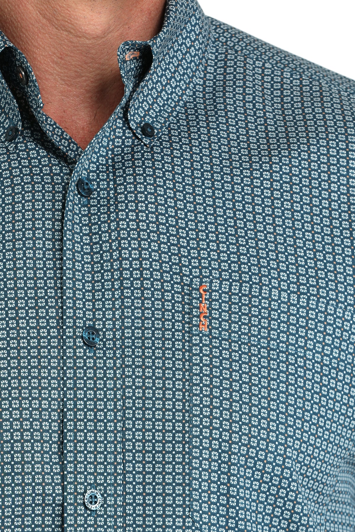 Cinch Men's Modern Fit Long Sleeve Shirt In Teal