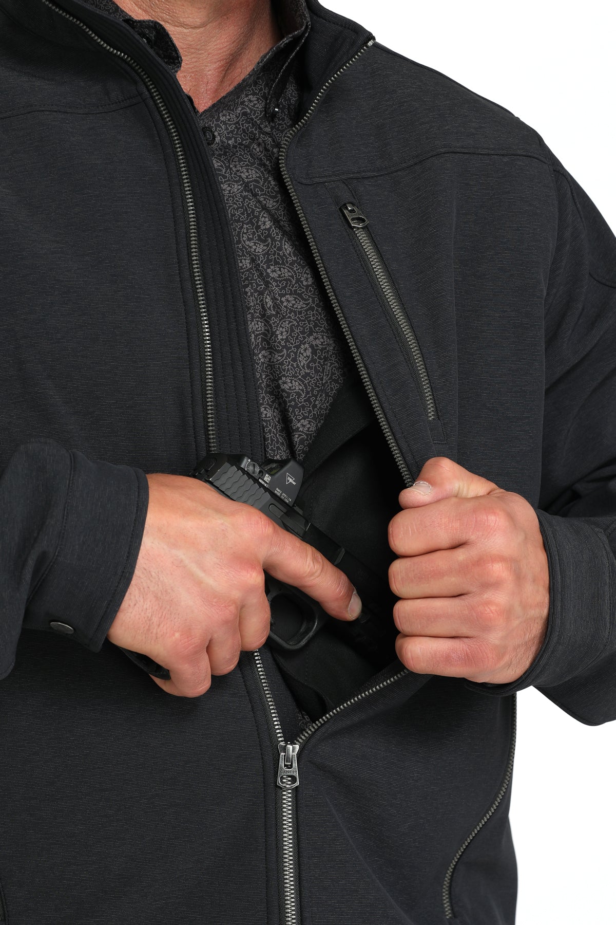 Cinch Men's Concealed Carry Bonded Jacket Black