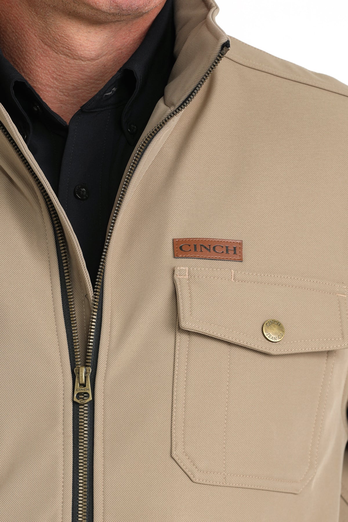 Cinch Men's Concealed Carry Bonded Jacket Stone