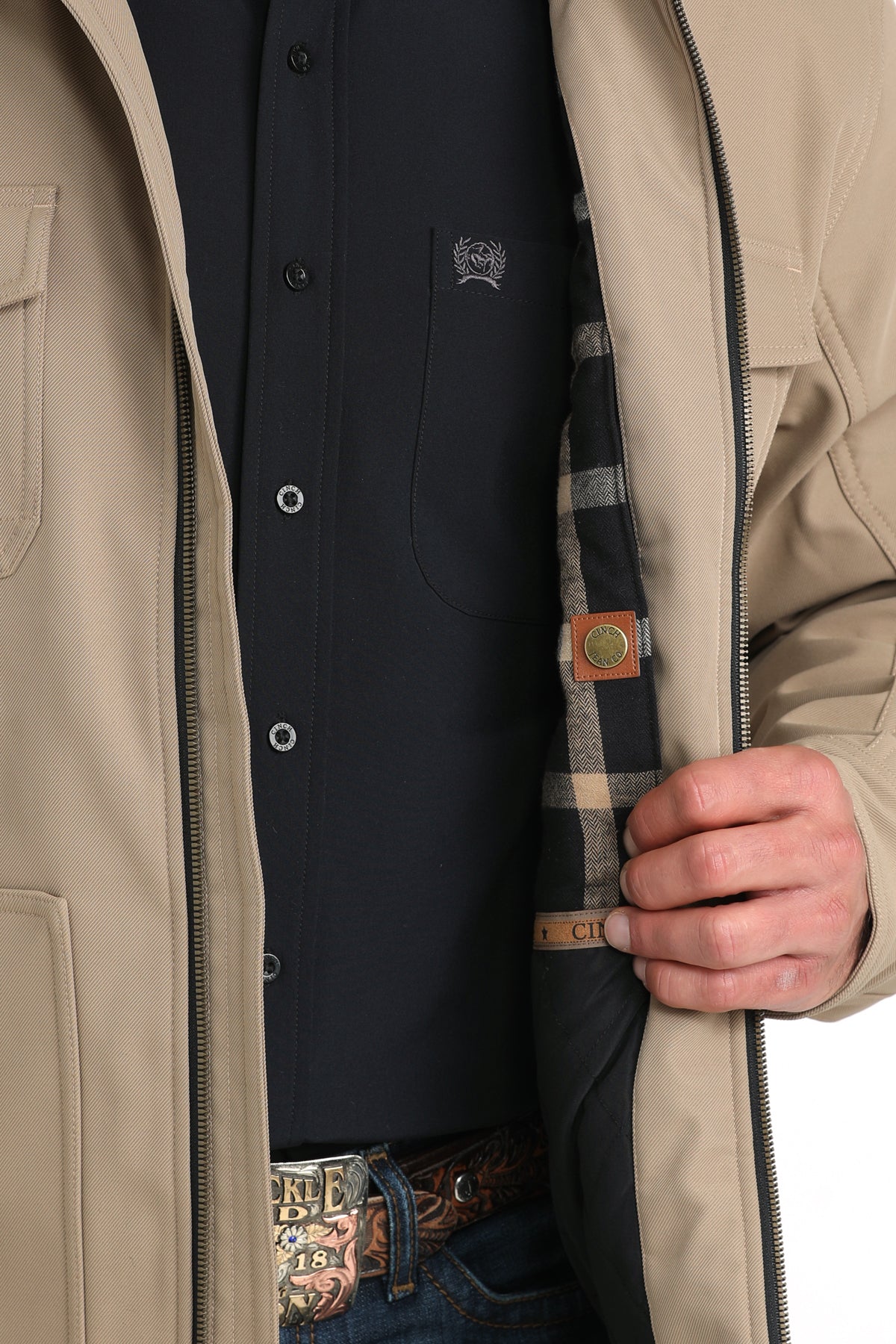 Cinch Men's Concealed Carry Bonded Jacket Stone
