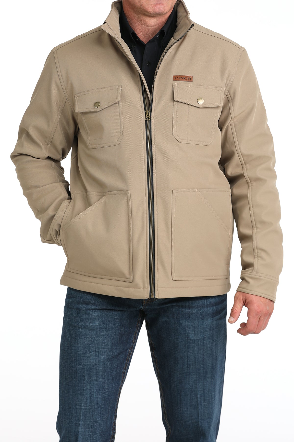 Cinch Men's Concealed Carry Bonded Jacket Stone