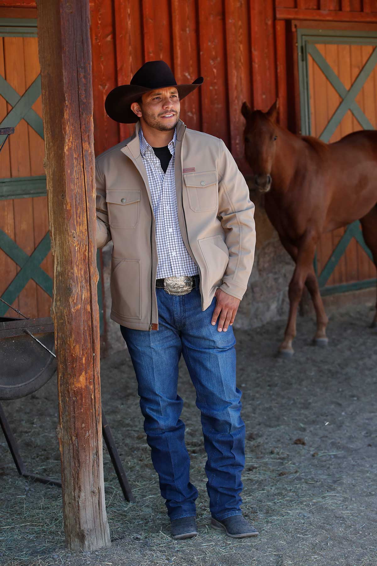 Cinch Men's Concealed Carry Bonded Jacket Stone