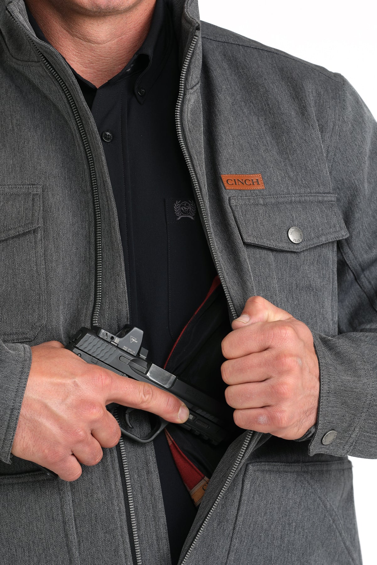 Cinch Men's Concealed Carry Bonded Jacket Black