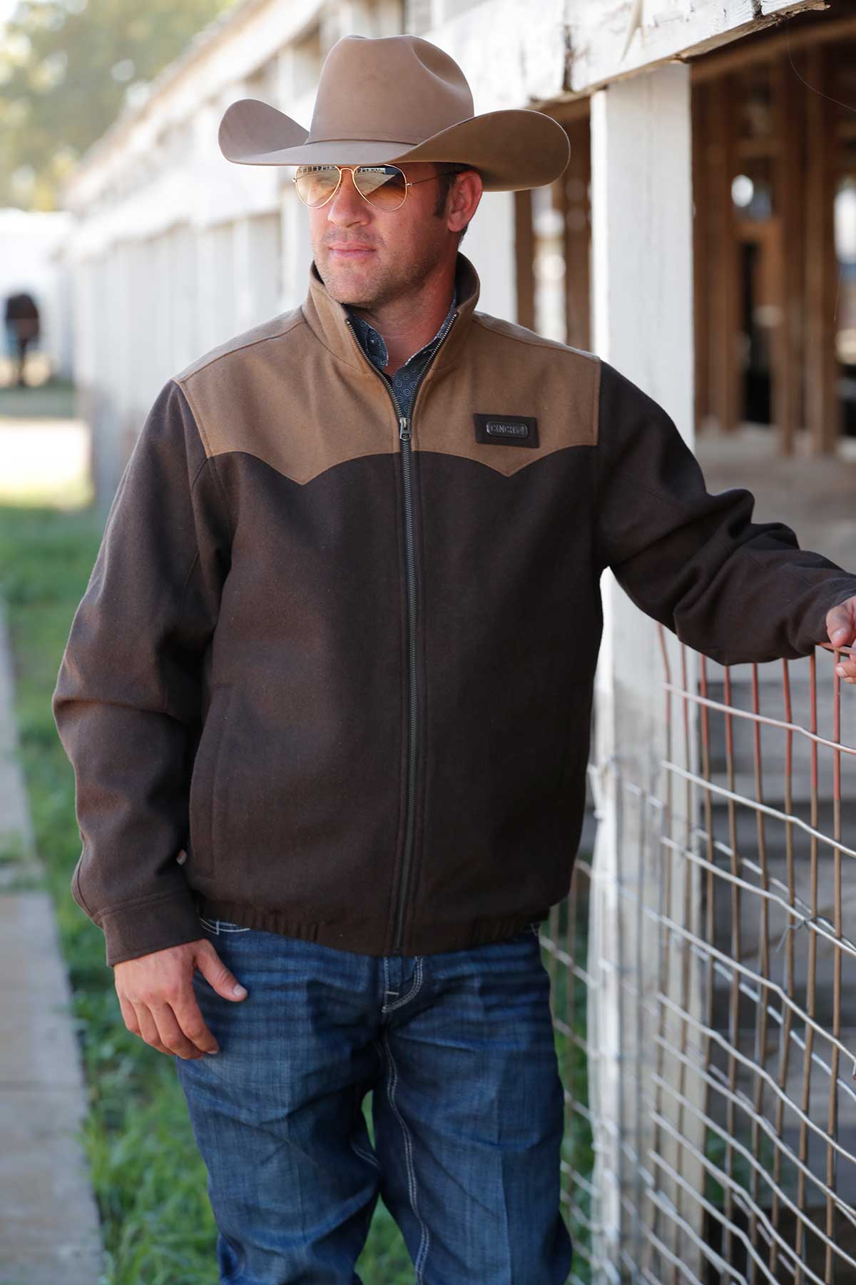 Cinch Men's Concealed Carry Wooly  Blanket Lined Jacket Brown