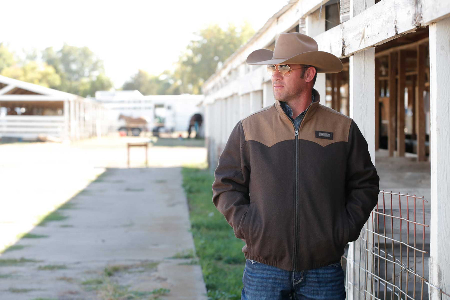 Cinch Men's Concealed Carry Wooly  Blanket Lined Jacket Brown