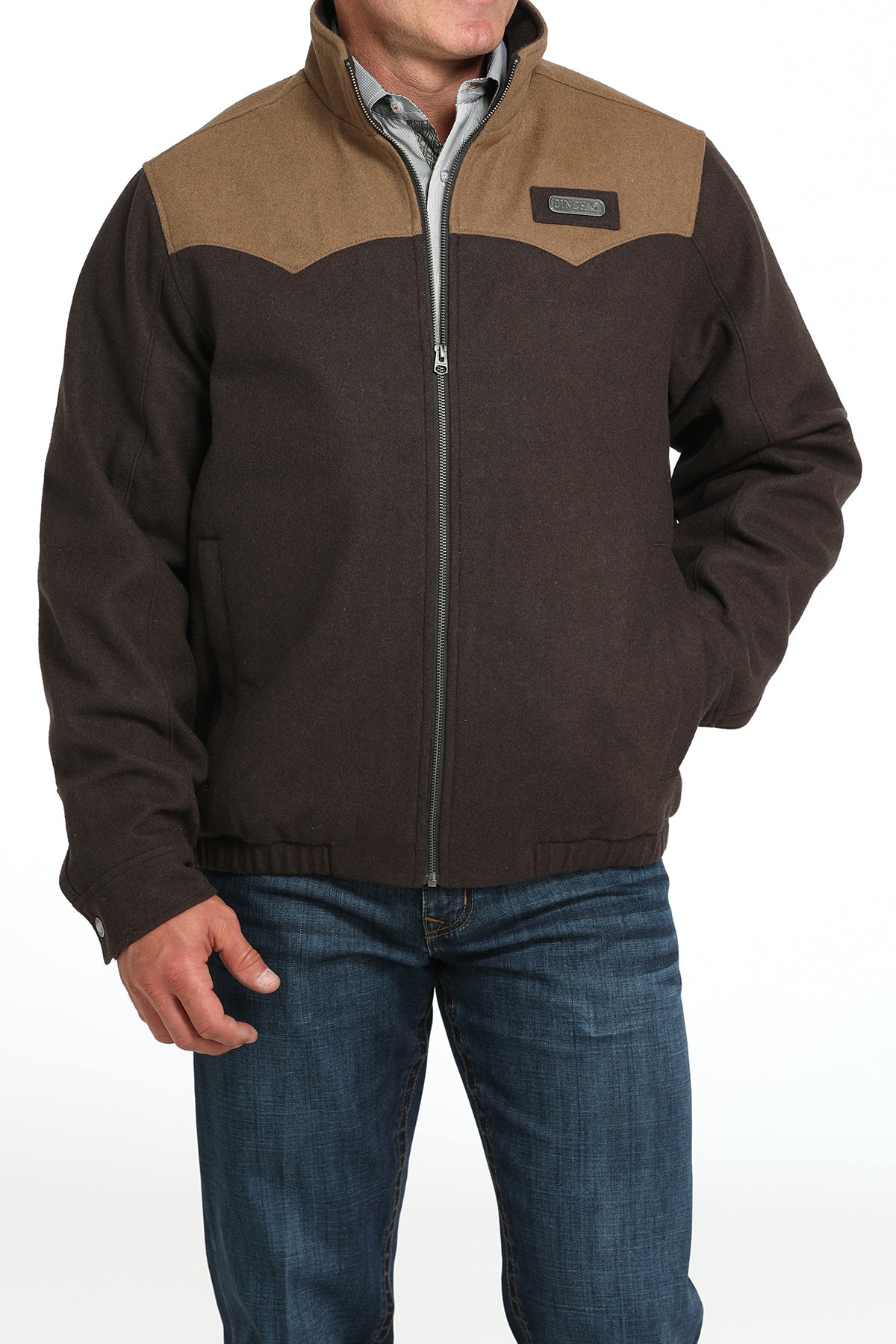 Cinch Men's Concealed Carry Wooly  Blanket Lined Jacket Brown