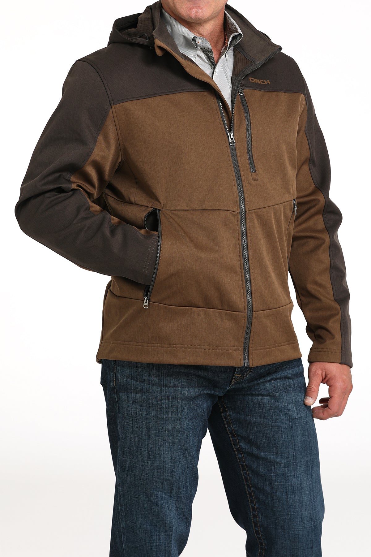 Cinch Men's Bonded Hoodie Brown