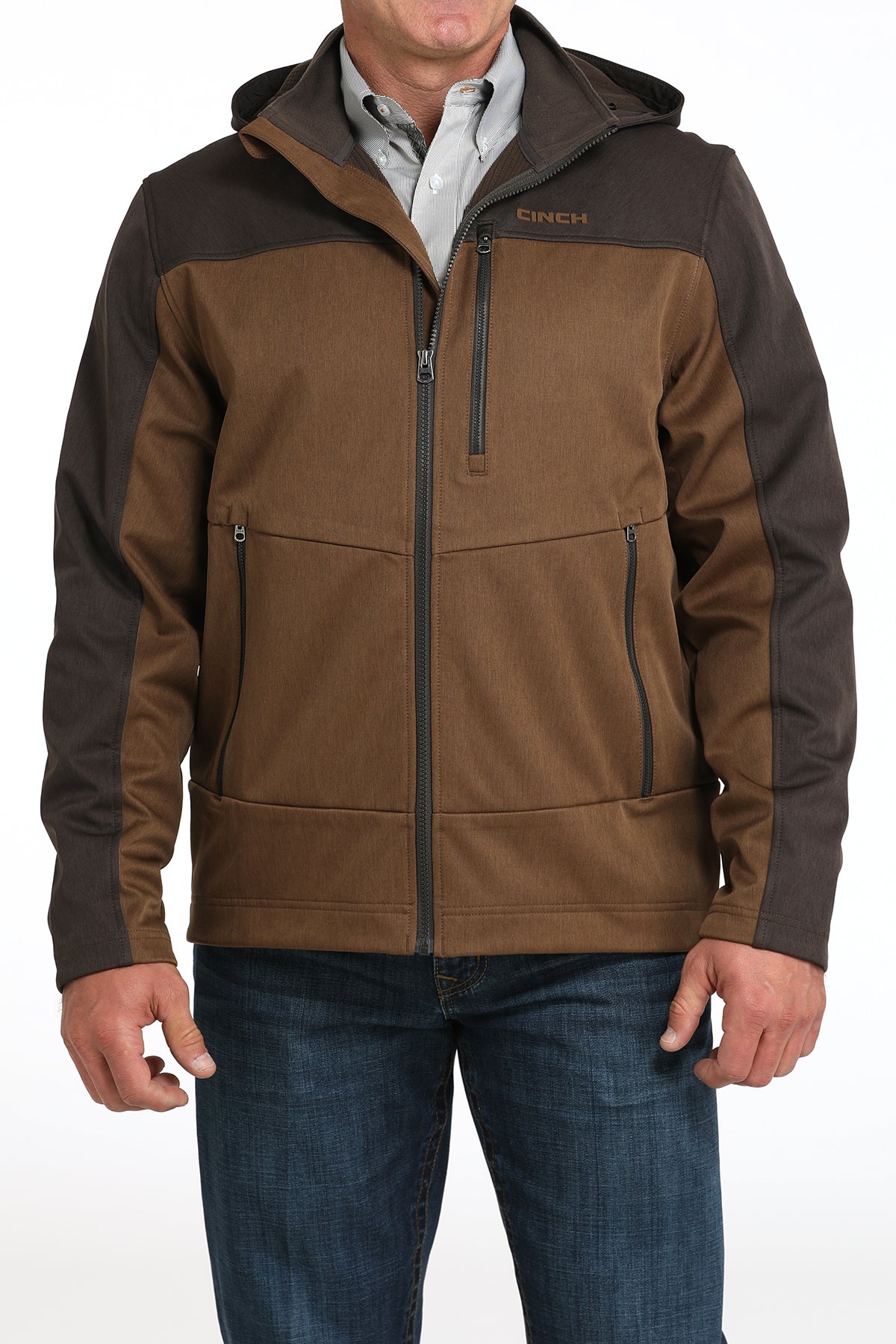 Cinch Men's Bonded Hoodie Brown