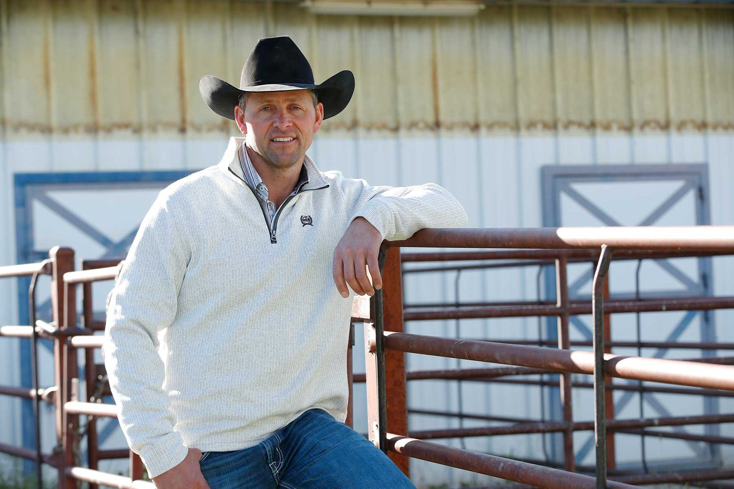 Cinch Mens 1/4 Zip Sweater Gray