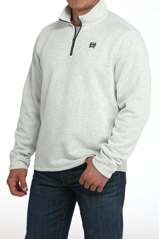 Cinch Mens 1/4 Zip Sweater Gray