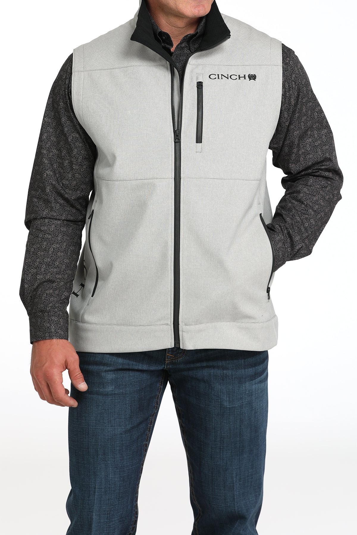 Cinch Men's Bonded Vest Gray