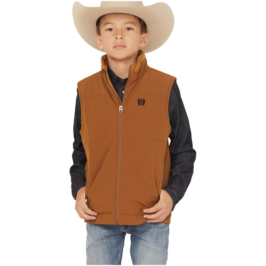 Cinch Boys Canvas Vest Brown