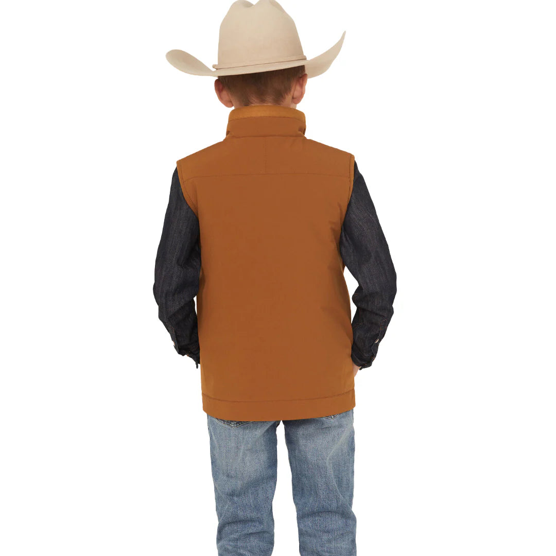 Cinch Boys Canvas Vest Brown