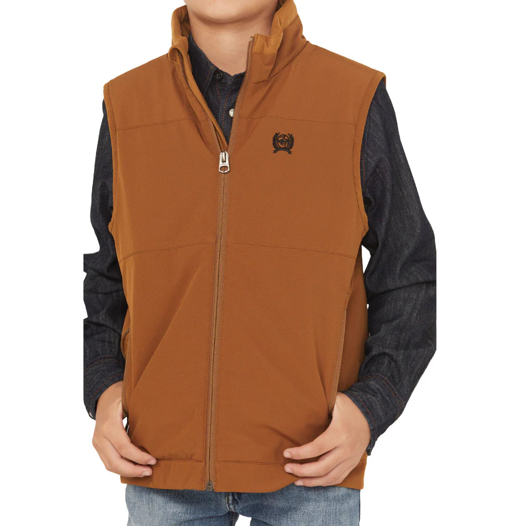 Cinch Boys Canvas Vest Brown