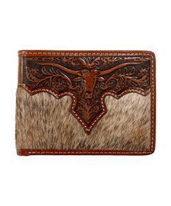 Nocona Bifold Passcase LongHorn Brown