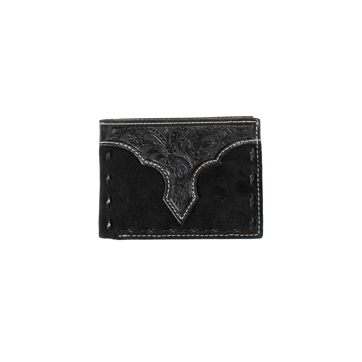 Nocona Bifold Wallet Roughout Bucklace Black