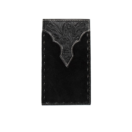Nocona Rodeo Wallet Roughout Bucklace Black