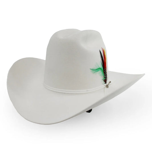 Stetson 6x Rancher Cowboy Felt Hat Regular Crown White