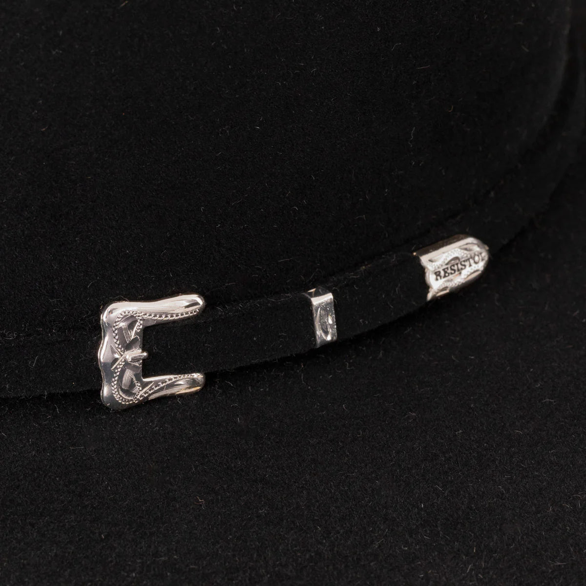 Resistol 20x Black Gold Cowboy Hat Fur Felt Hat Regular Crown Black