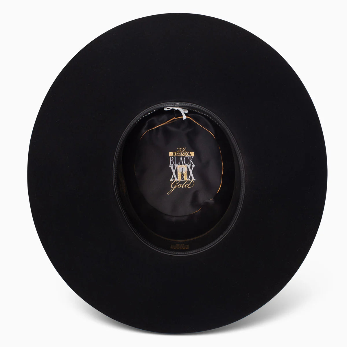 Resistol 20x Black Gold Cowboy Hat Fur Felt Hat Regular Crown Black