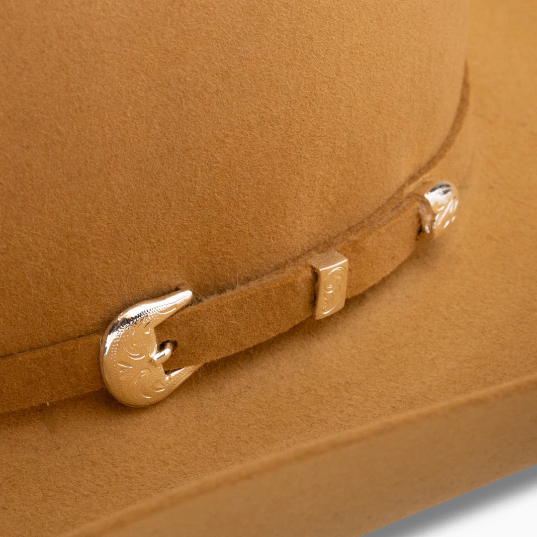 Resistol 6x Midnight Cowboy Fur Felt Hat Regular Crown Butterscotch