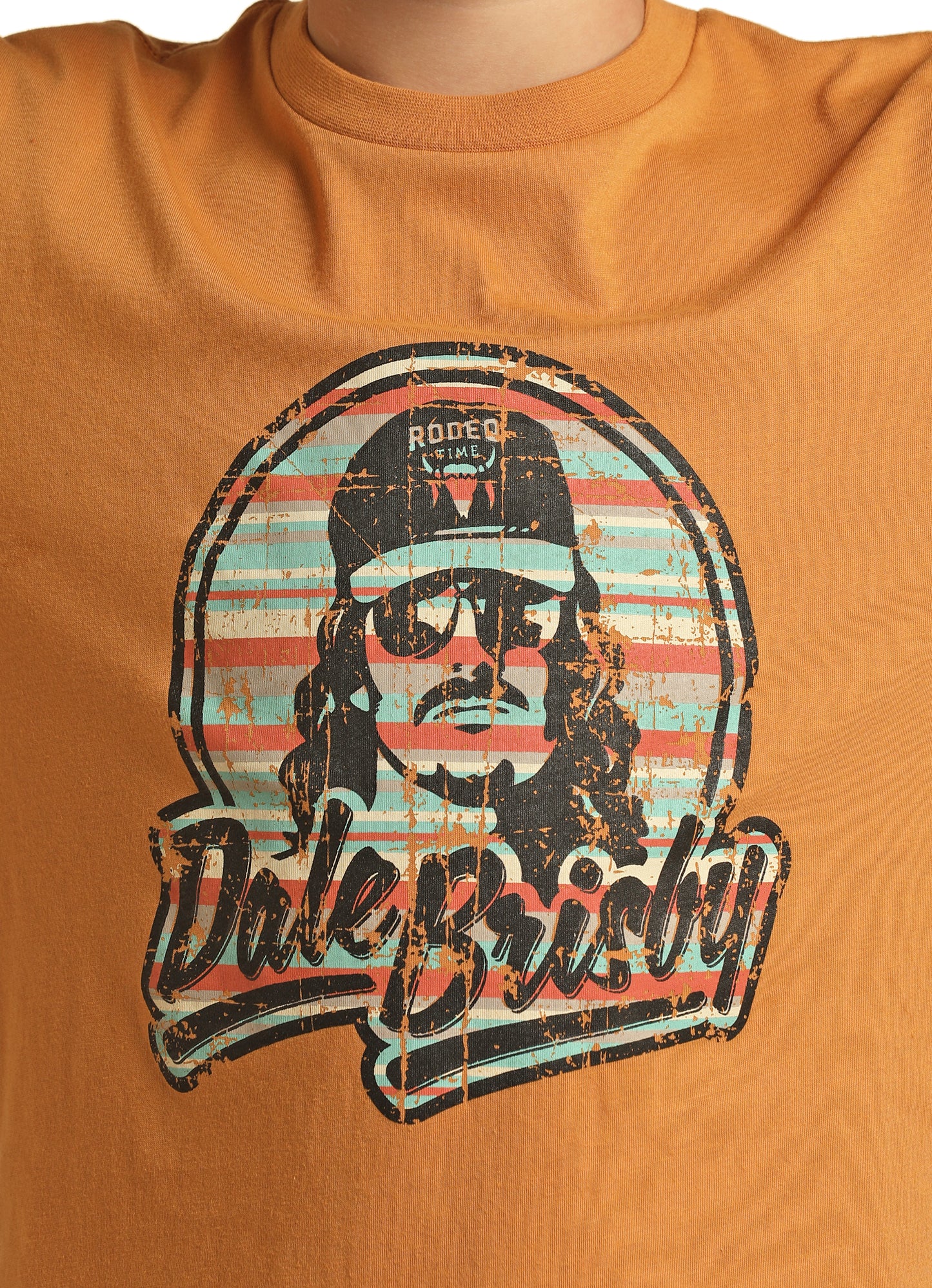 Rock & Roll Denim Boy's Dale Brisby Graphic Tee Mustard