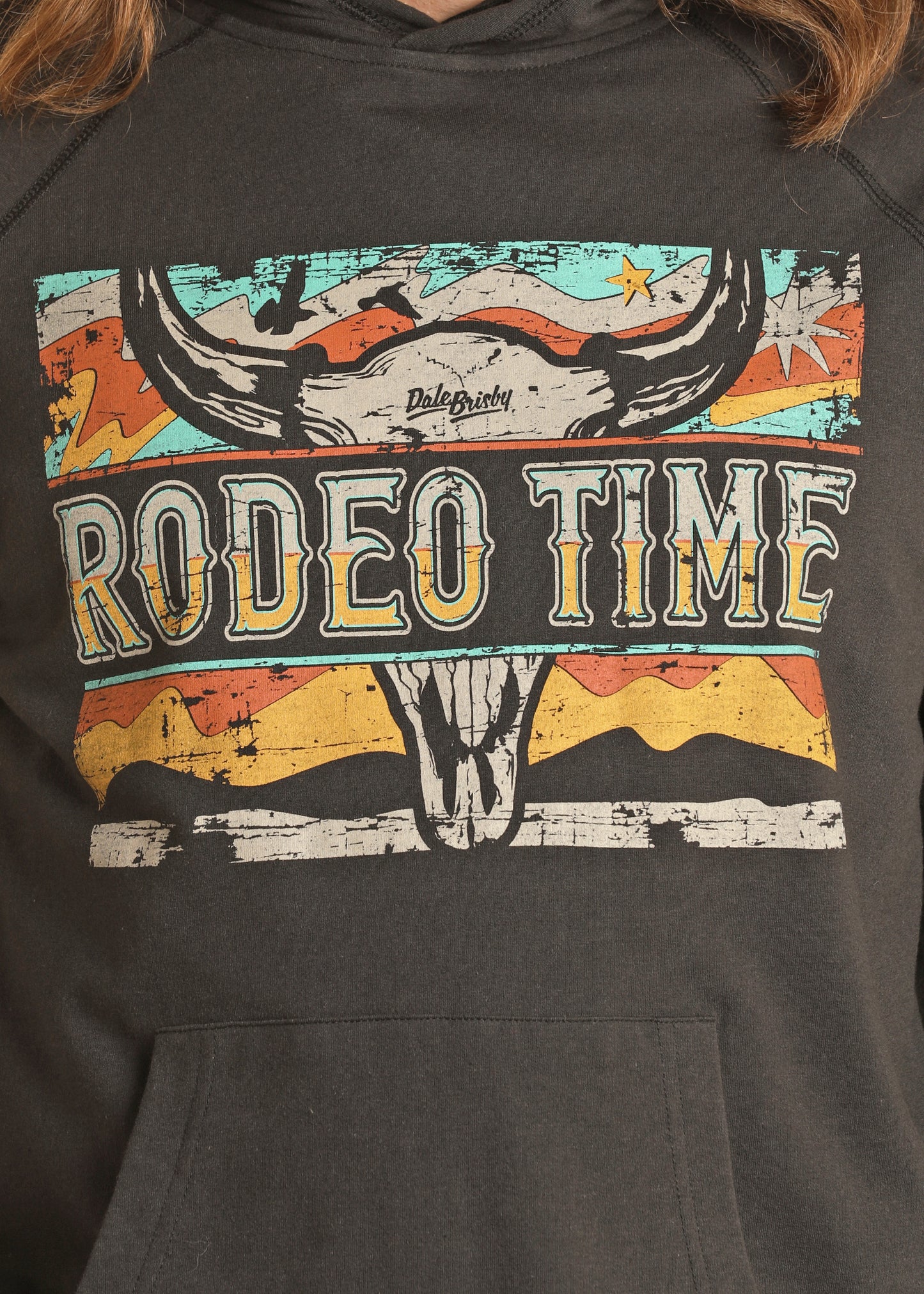 Rock & Roll Denim Men's Dale Brisby Rodeo Time Hoodie Black