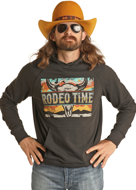 Rock & Roll Denim Men's Dale Brisby Rodeo Time Hoodie Black