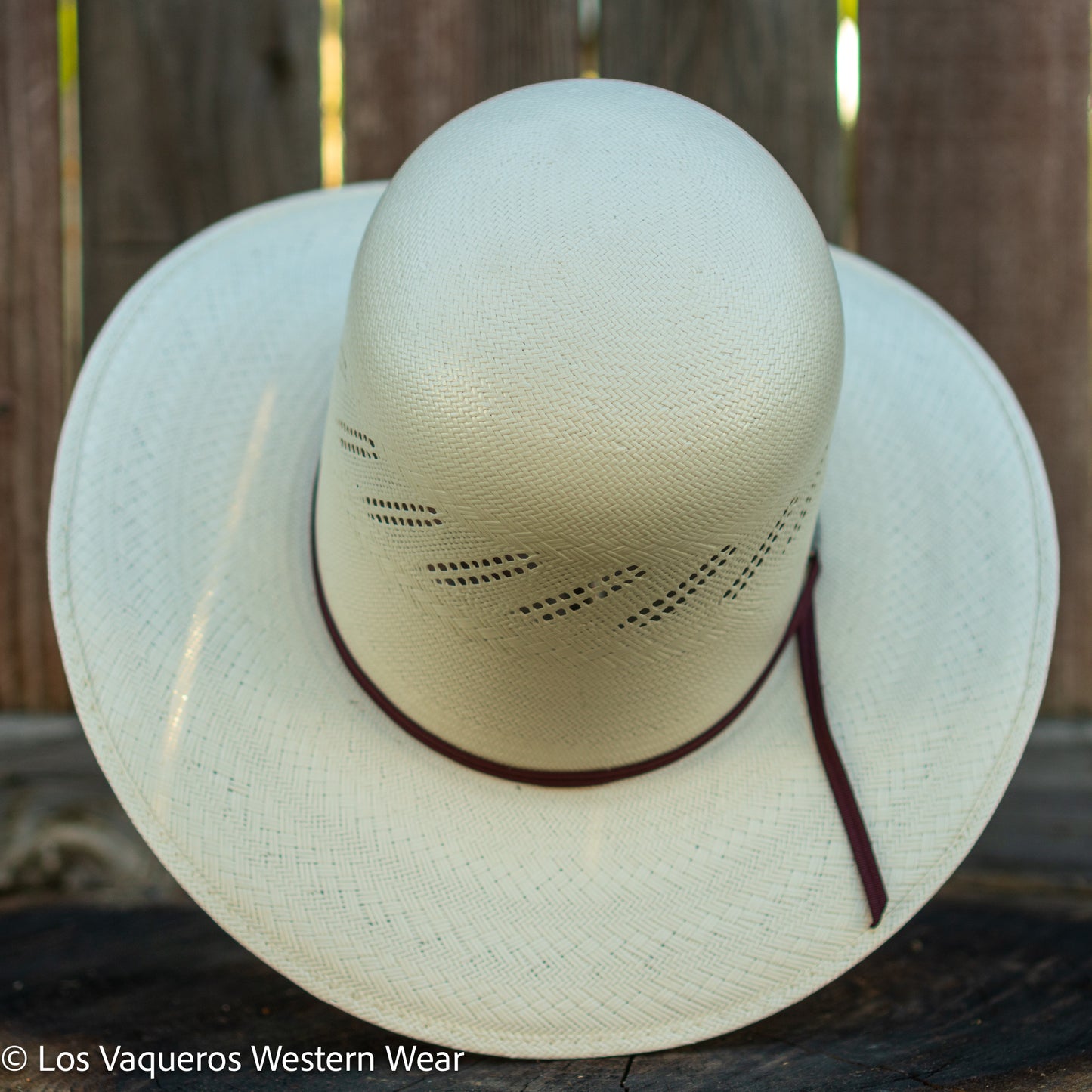 Laredo Straw Hat Tall Crown Rattle Snake White