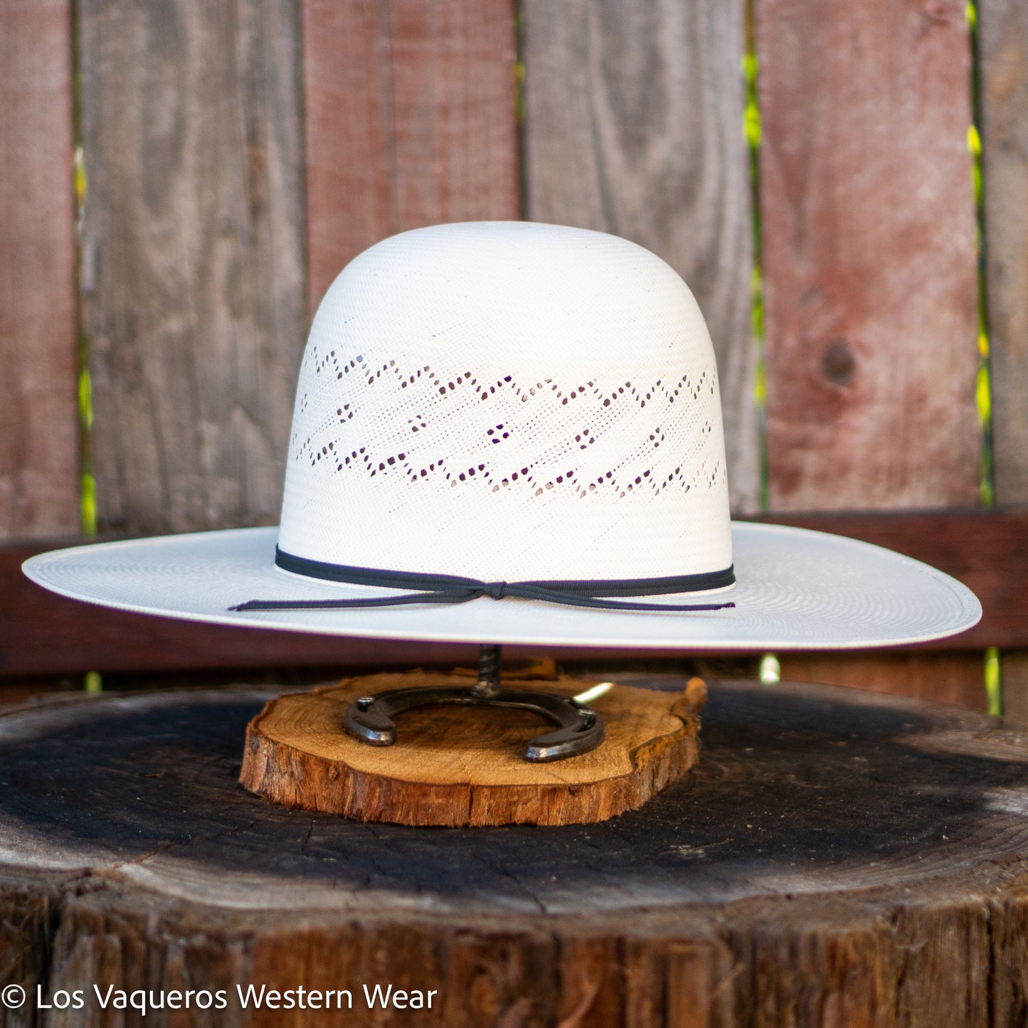 Rodeo King Aztec Straw Hat Regular Crown White