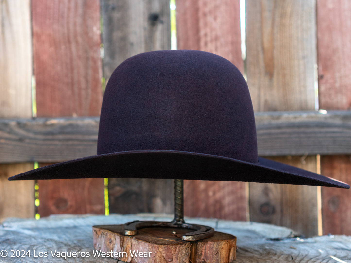Rodeo King 10X Beaver Felt Hat Regular Crown Black Cherry