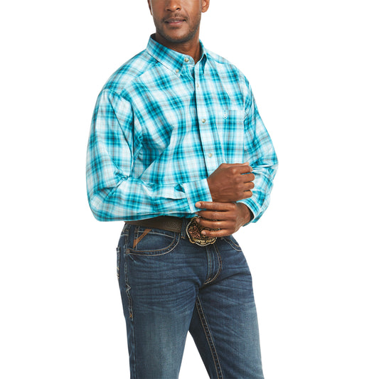 Ariat Men's Pro Series Fowler Stretch Classic Fit Shirt Peacock