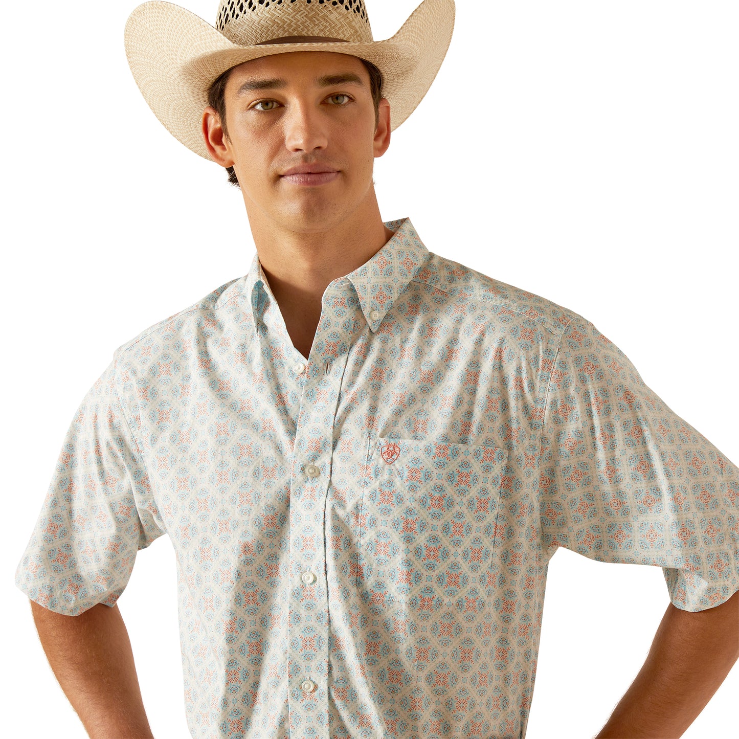 Ariat Men's Kai Classic Fit Shirt Aqua