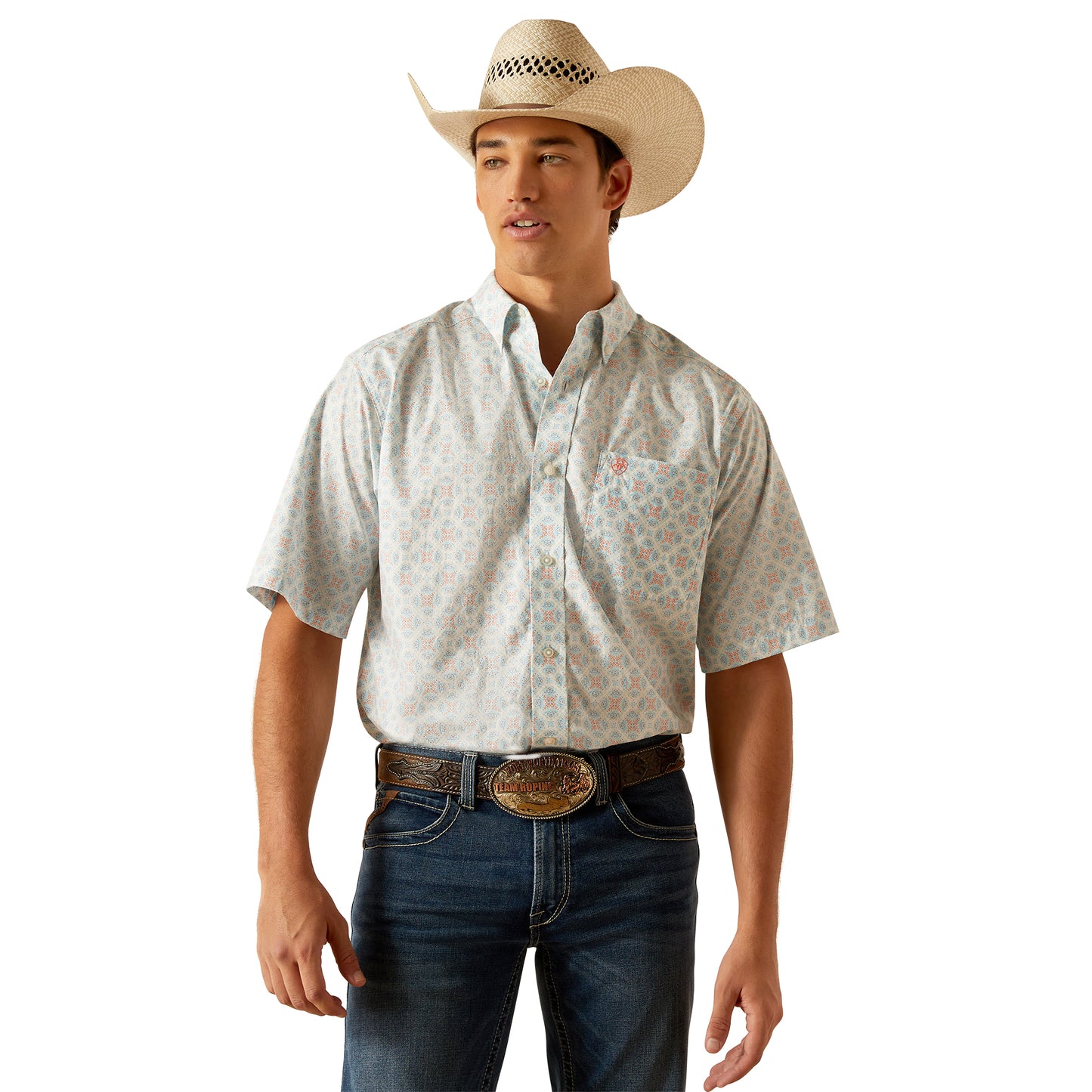 Ariat Men's Kai Classic Fit Shirt Aqua