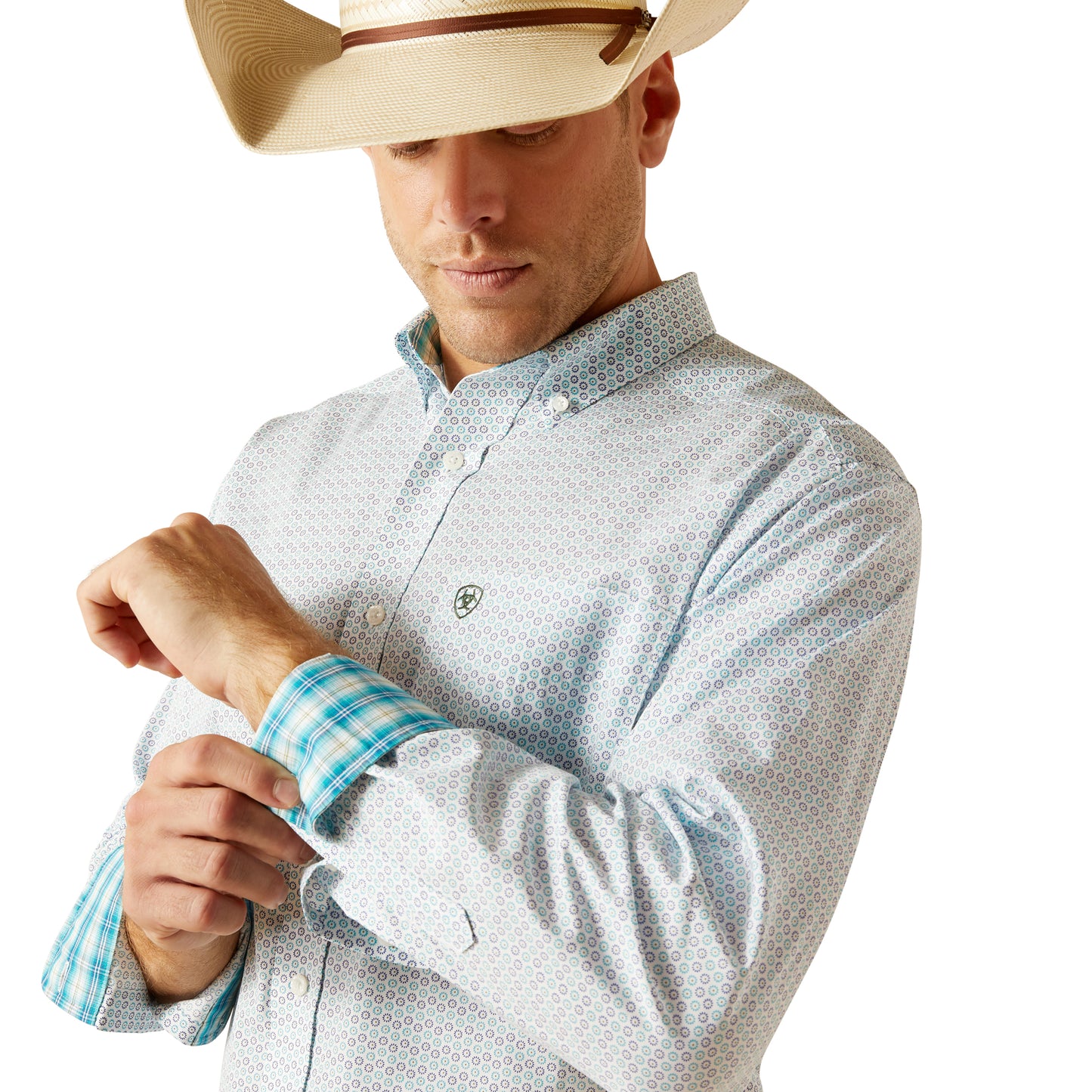 Ariat Men's Wrinkle Free Kolton Classic Fit Shirt White