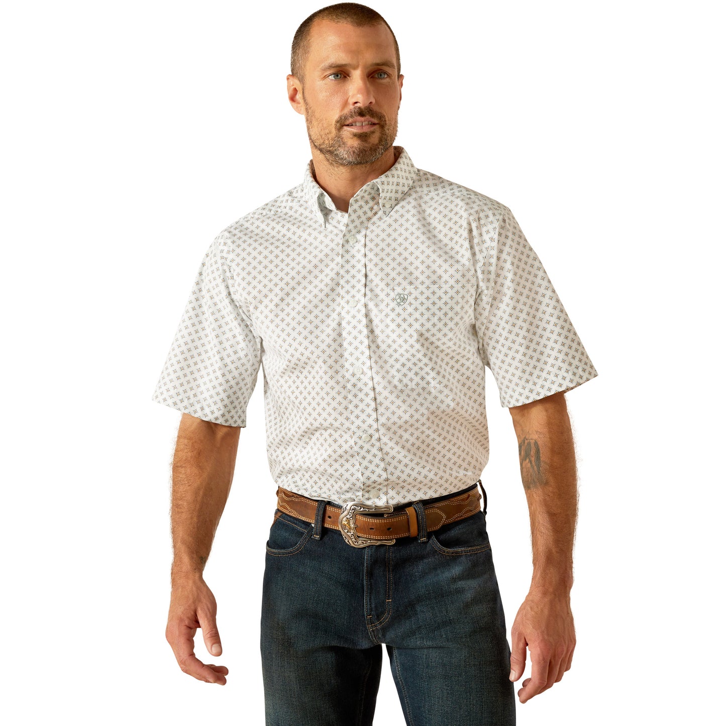 Ariat Men's Emre Fitted Shirt White