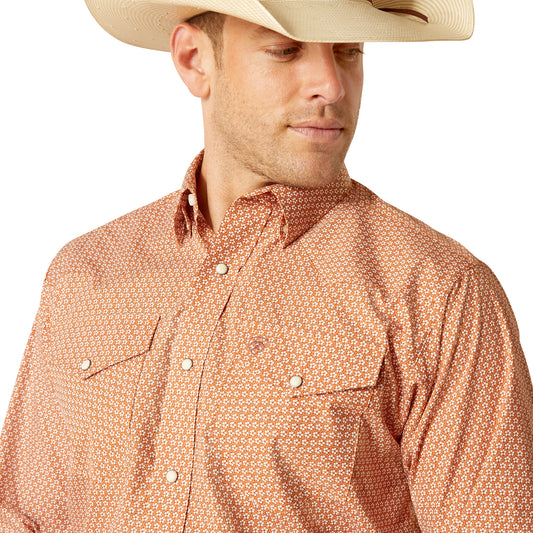 Ariat Men's Easton Classic Fit Shirt Coral