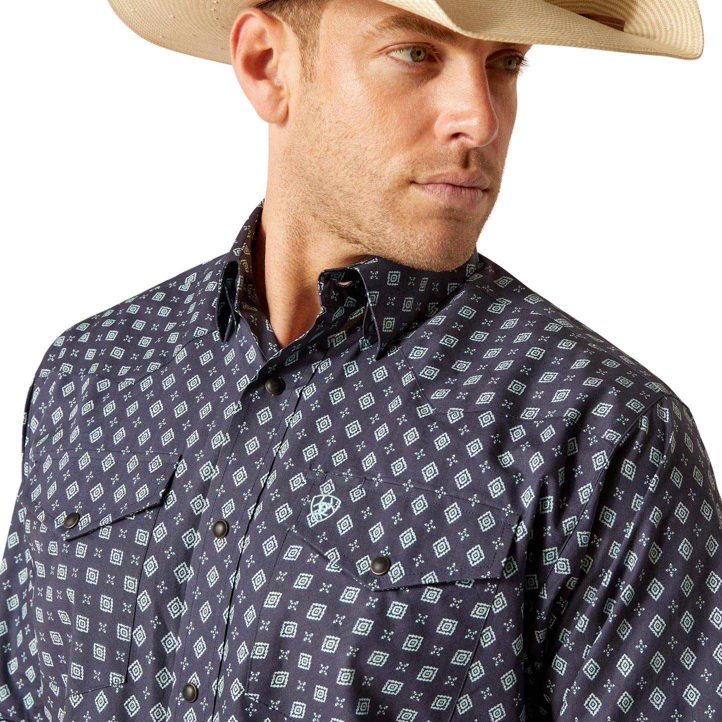 Ariat Men's Everly Classic Fit Shirt Mood Indigo