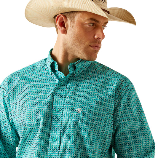 Ariat Men's Jaylin Classic Fit Shirt Turquoise