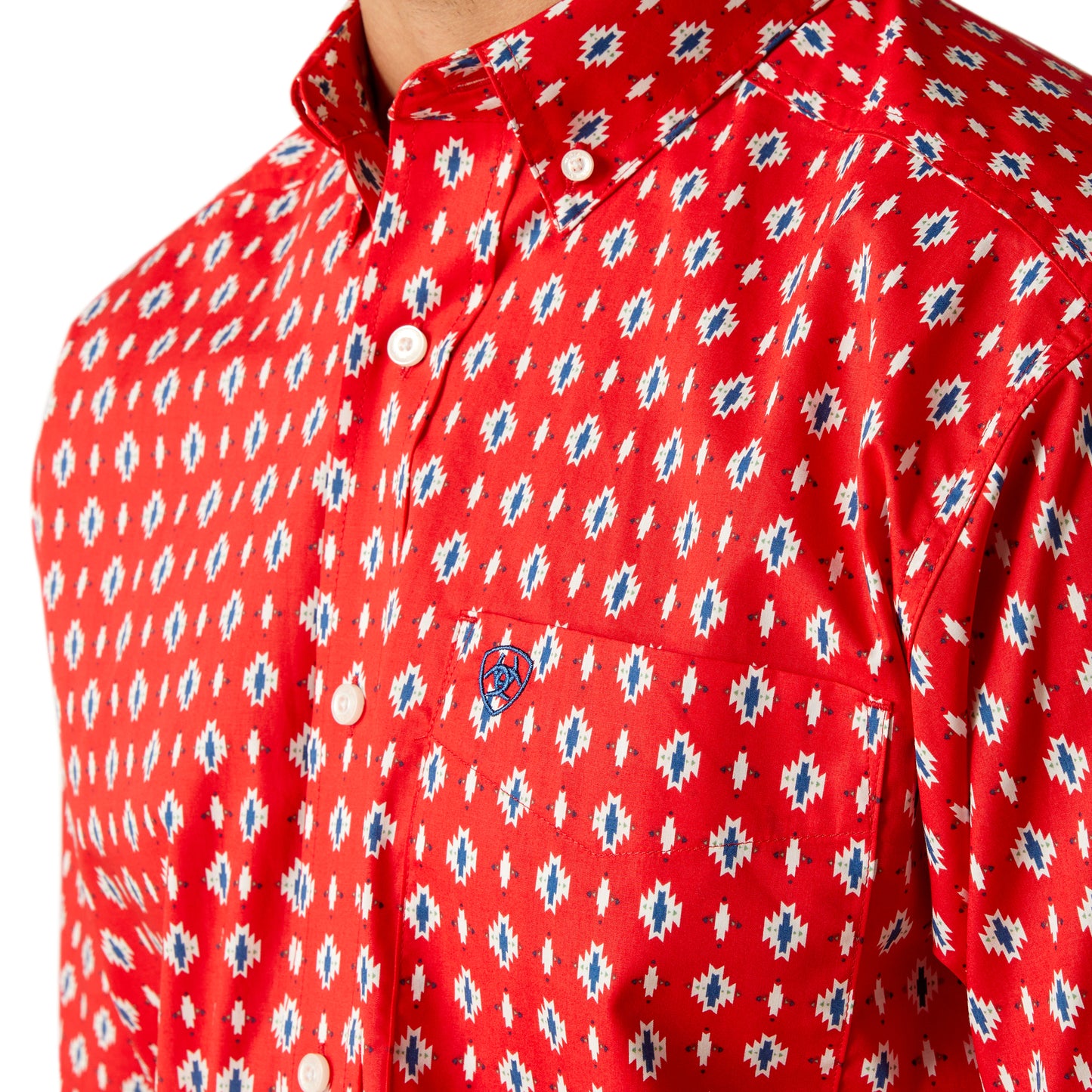 Ariat Men's Decker Classic Fit Shirt Beacon Red