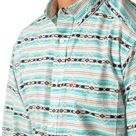 Ariat Men's Jefferson Classic Fit Shirt Ice Green