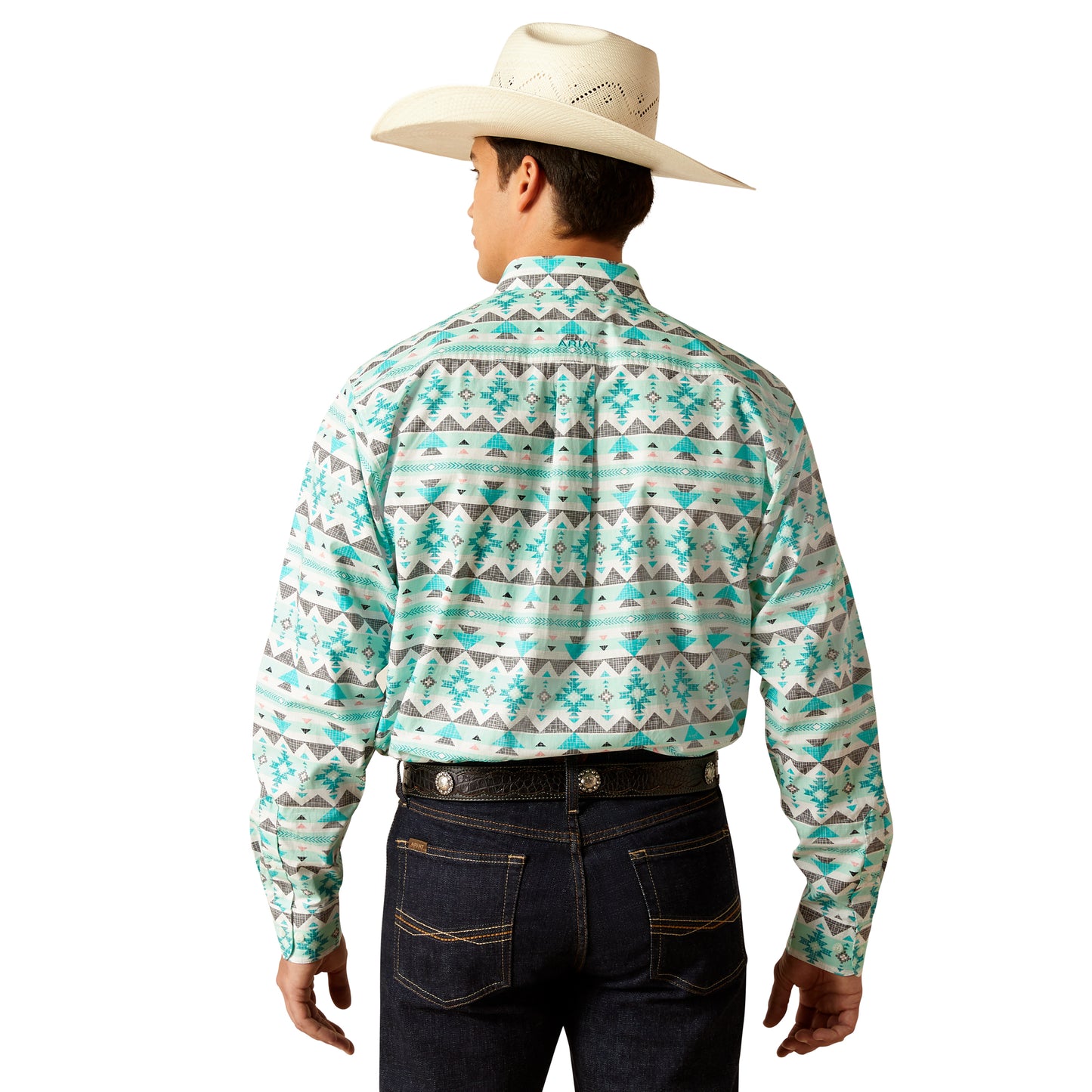 Ariat Men's Jacey Fitted Shirt Turquoise