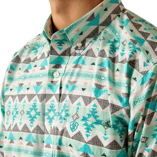 Ariat Men's Jacey Fitted Shirt Turquoise