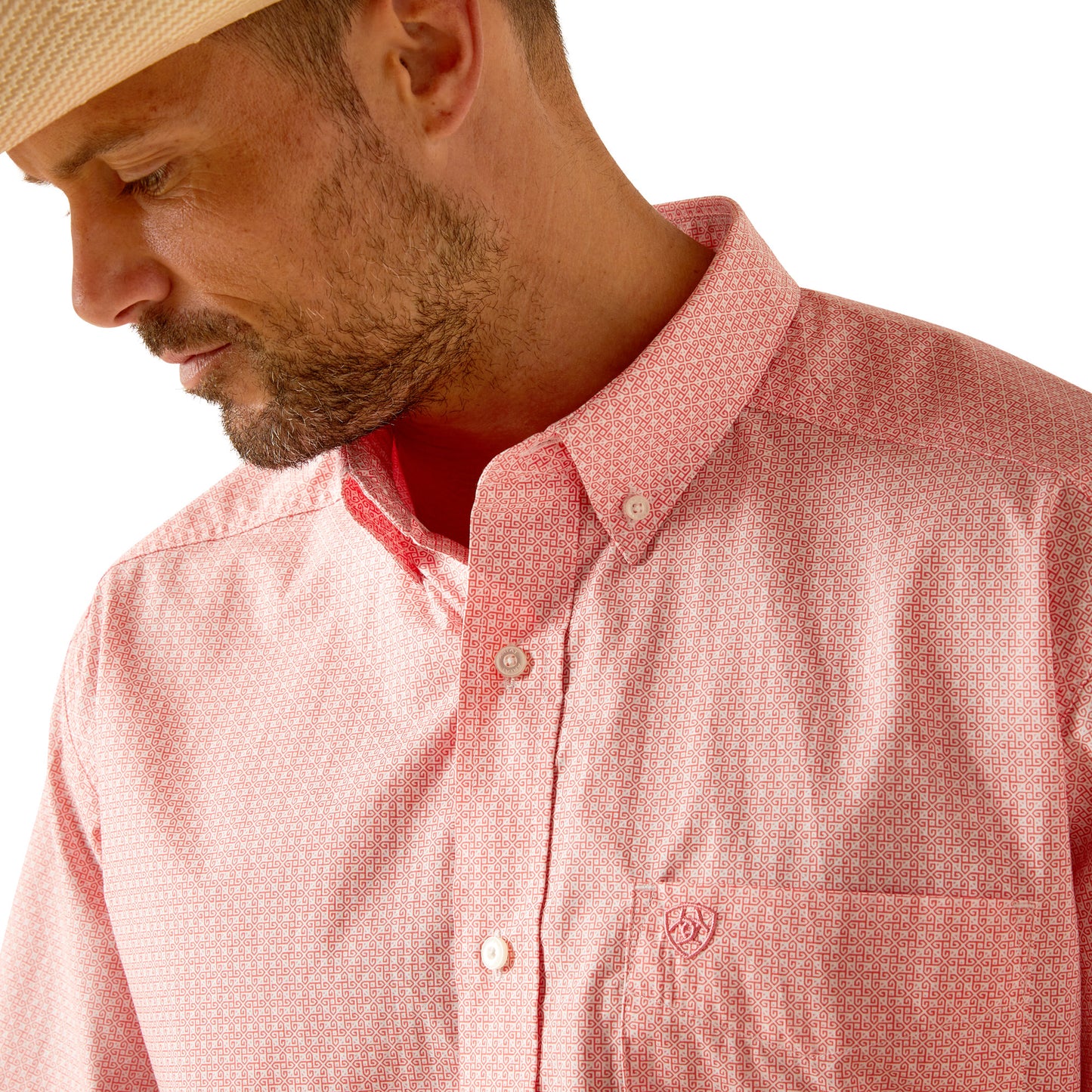 Ariat Men's Junior Classic Fit Shirt Coral