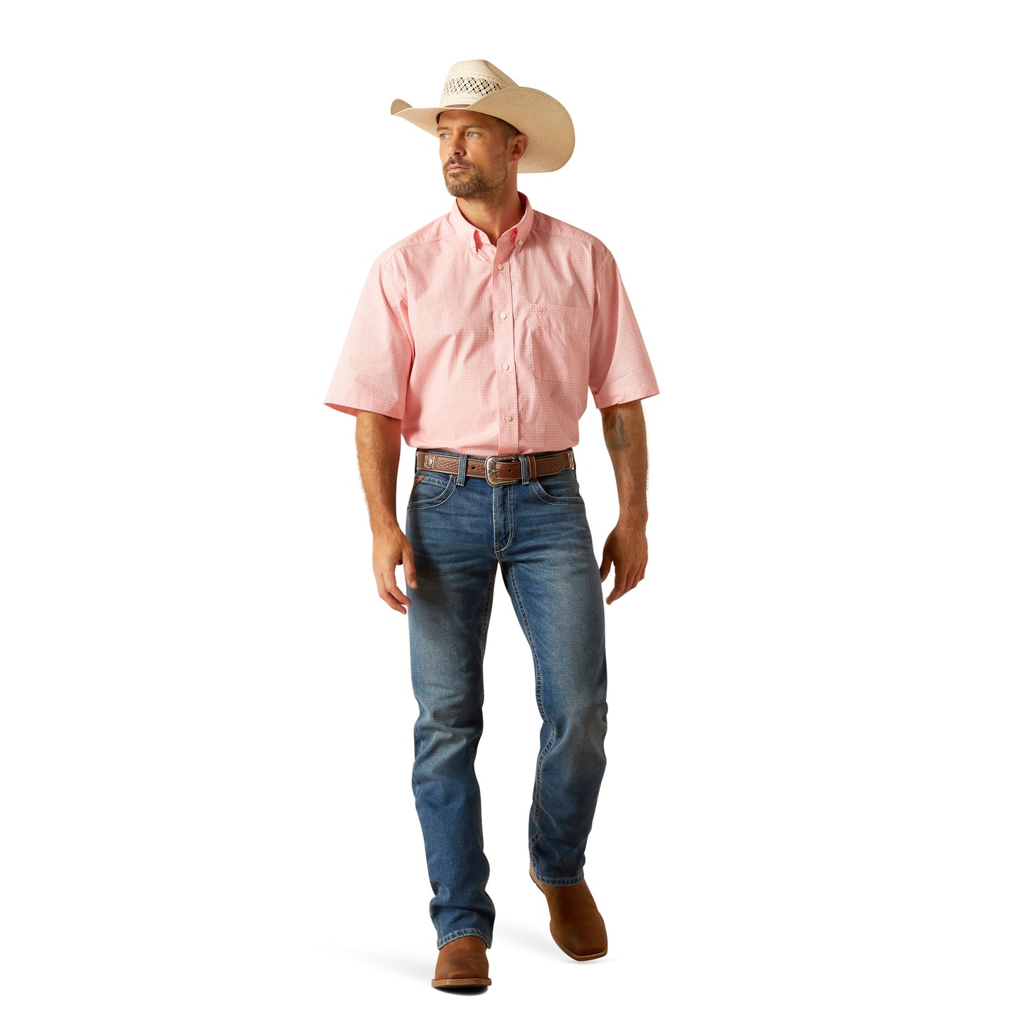 Ariat Men's Junior Classic Fit Shirt Coral