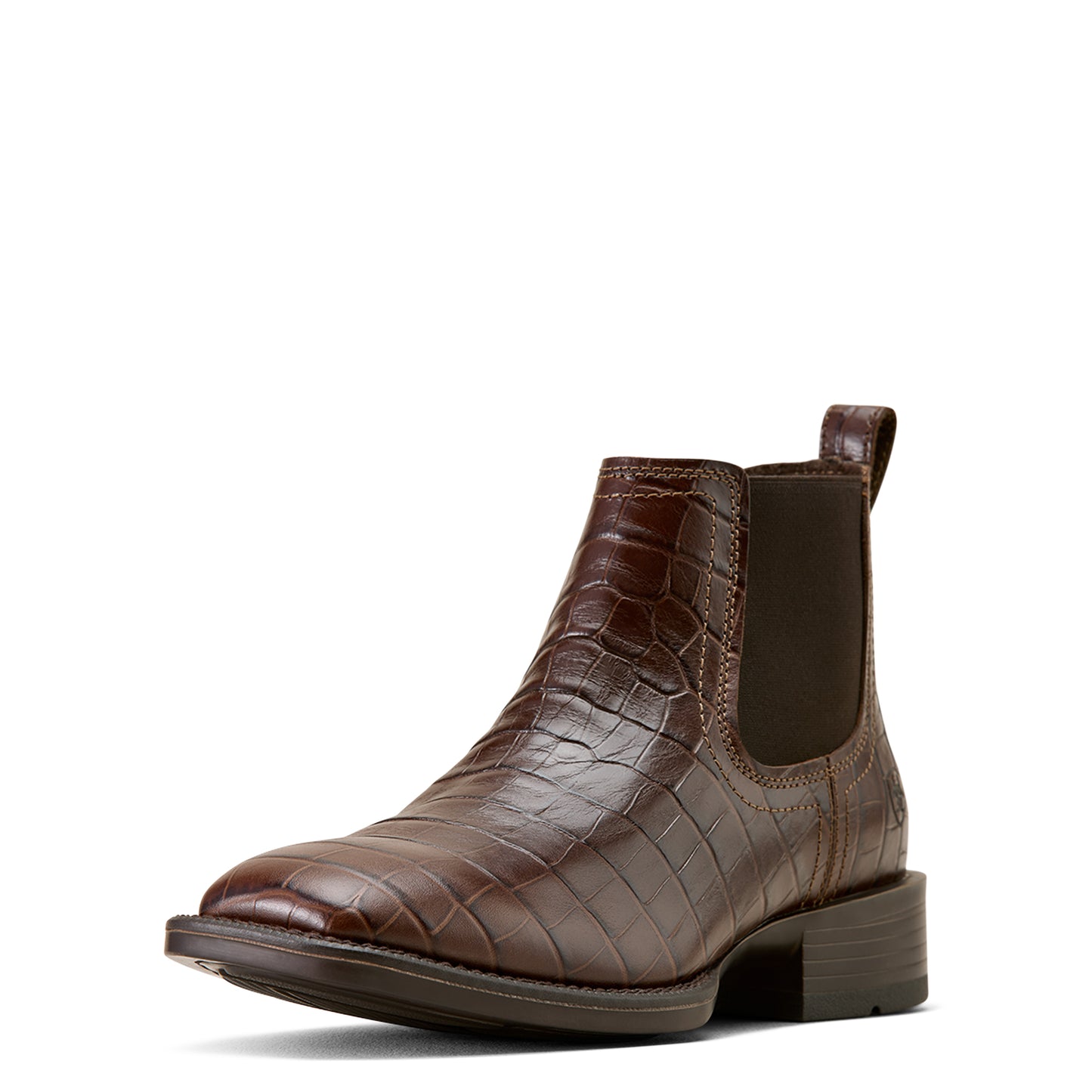 Ariat Men's Booker Ultra Western Boot Chocolate Croc Print