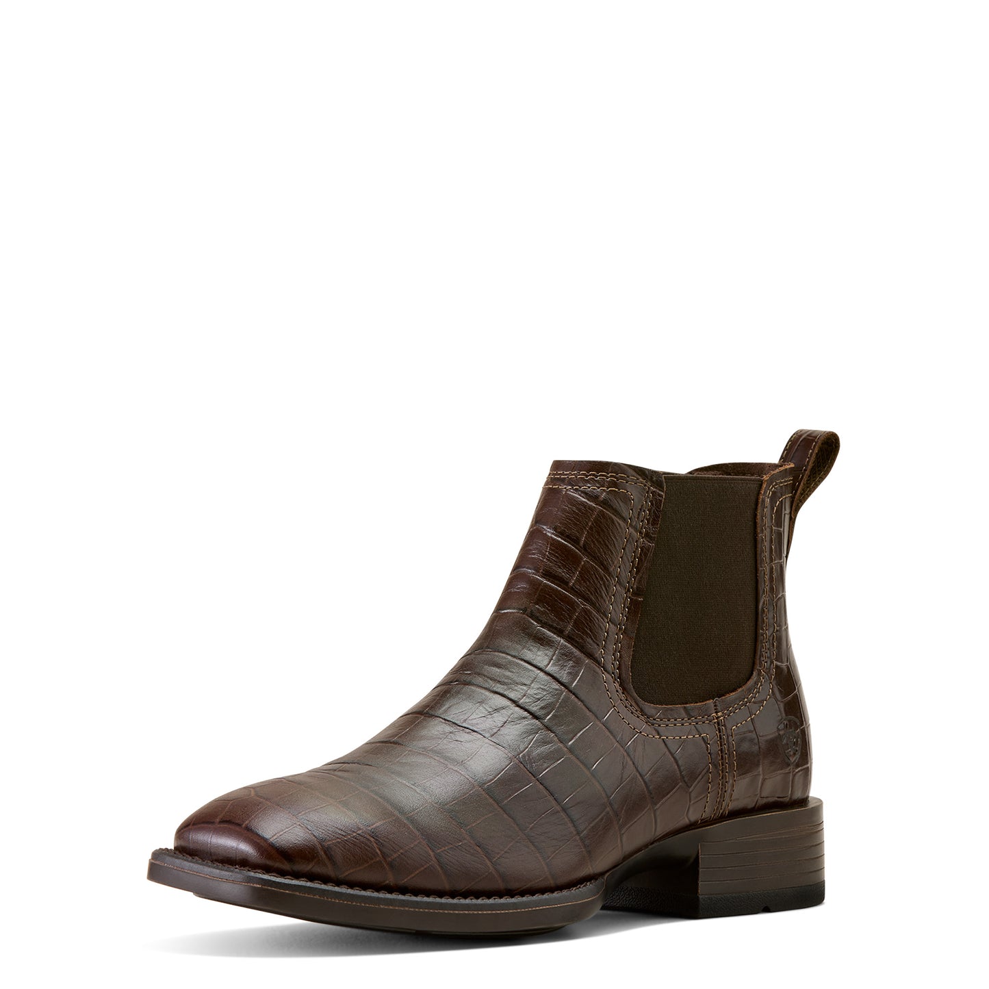 Ariat Men's Booker Ultra Western Boot Chocolate Croc Print