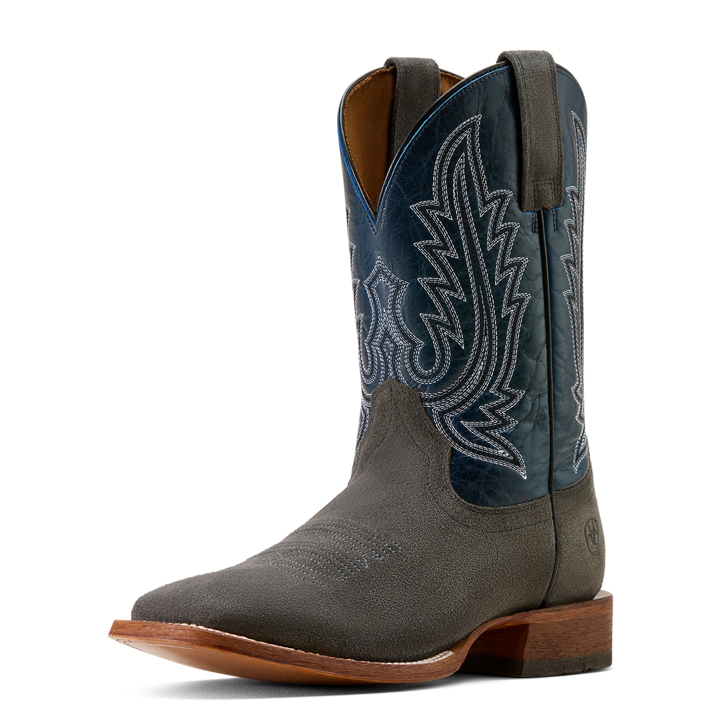 Ariat Men's County Roads Wide Square Toe Cowboy Boot Iron Grey