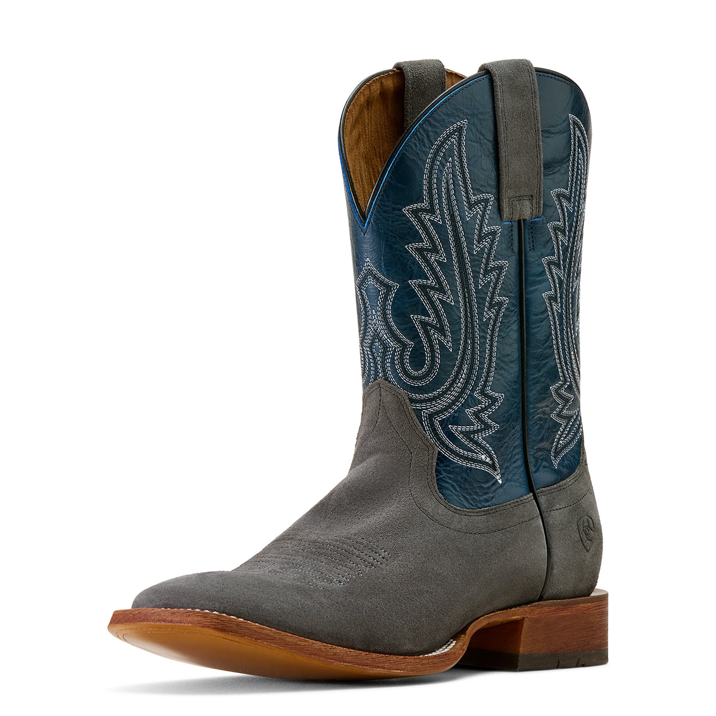 Ariat Men's County Roads Wide Square Toe Cowboy Boot Iron Grey
