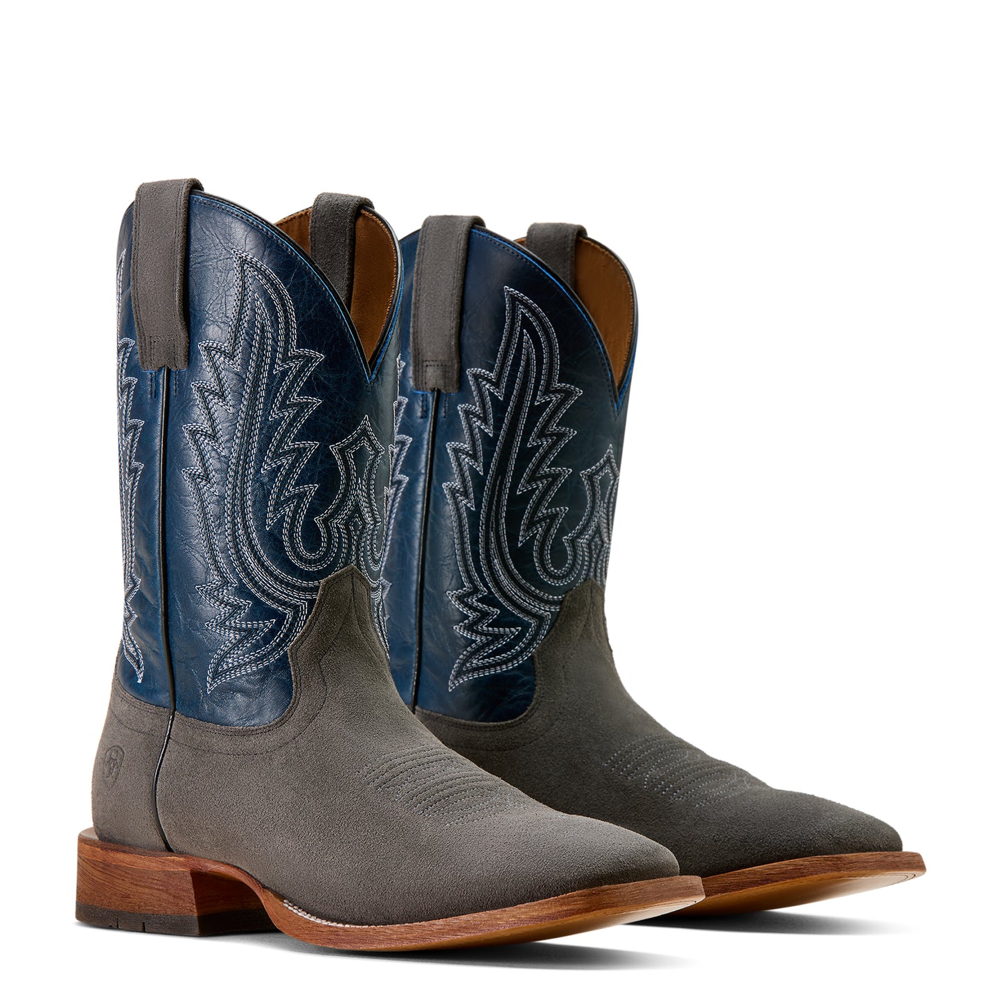 Ariat Men's County Roads Wide Square Toe Cowboy Boot Iron Grey